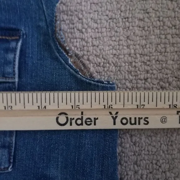 LOFT Made and Loved Denim Vest Womens Blue Size XS Punk Rock Biker Festival - Picture 9 of 11